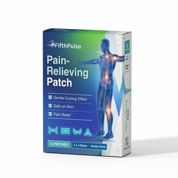 Fifthpulse Pain Relief Cold Patches, Variety Pack for Different Types of Uses, 12PK FMN100536